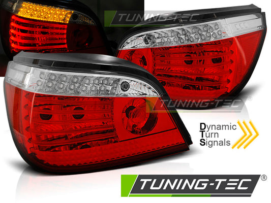 Tuning-Tec LED Rückleuchten für BMW 5er E60 LCI Limousine 07-10 rot/klar mit dynamischem Blinker