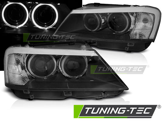 Tuning-Tec LED Tagfahrlicht Angel Eyes Scheinwerfer für BMW X3 F25 10-14 schwarz