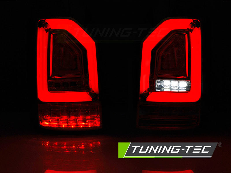 Tuning-Tec Voll LED Lightbar Rückleuchten für VW T6 15-19 rot/klar mit dynamischem Blinker