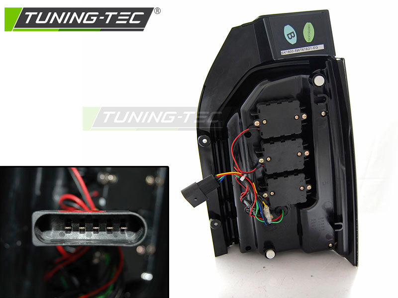 Tuning-Tec Voll LED Lightbar Rückleuchten für VW T6 15-19 rot/klar mit dynamischem Blinker