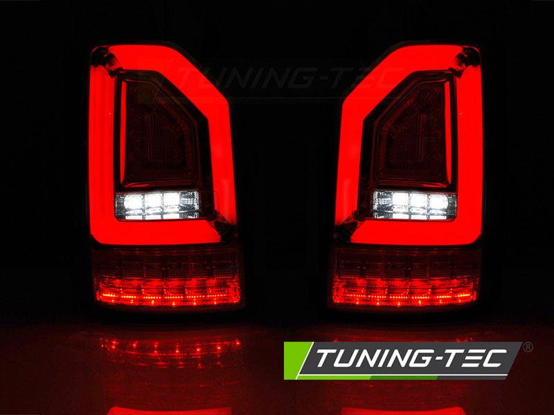 Tuning-Tec Voll LED Lightbar Rückleuchten für VW T6 15-19 chrom/rauch mit dynamischem Blinker