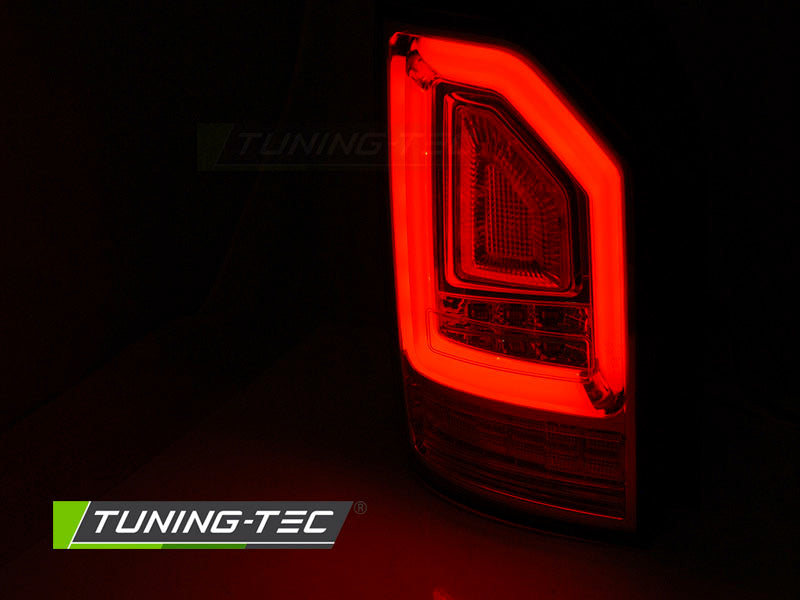 Tuning-Tec Voll LED Lightbar Rückleuchten für VW T6 15-19 schwarz/klar mit dynamischem Blinker