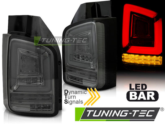 Tuning-Tec Voll LED Lightbar Rückleuchten für VW T6 15-19 rauch / Dynamische Blinker