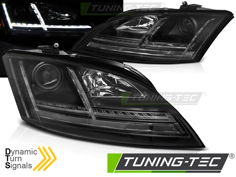 Tuning-Tec LED Tagfahrlicht Scheinwerfer für Audi TT 8J 06-10 schwarz