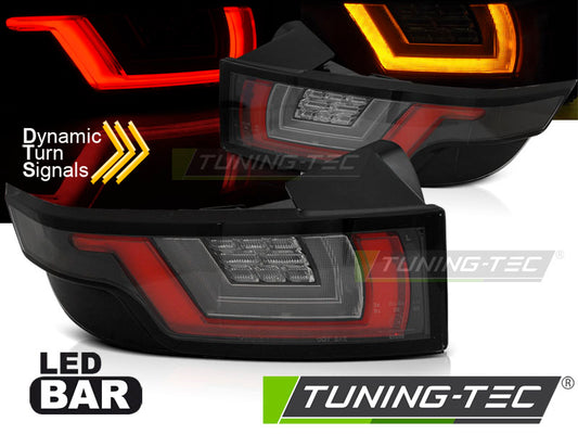 Tuning-Tec LED Lightbar Rückleuchten für Land Rover / Range Rover Evoque 11-18 schwarz mit dynamischem Blinker