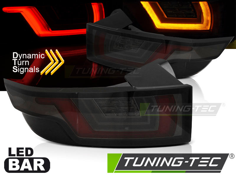 Tuning-Tec LED Lightbar Rückleuchten für Land Rover / Range Rover Evoque 11-18 rot/rauch mit dynamischem Blinker