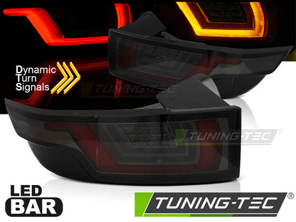 Tuning-Tec LED Lightbar Rückleuchten für Land Rover / Range Rover Evoque 11-18 rot/rauch mit dynamischem Blinker