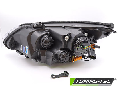Tuning-Tec 3D LED Angel Eyes Scheinwerfer für BMW 5er E60 / E61 03-07 chrom mit LED Blinker