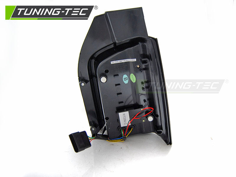 Tuning-Tec Voll LED Lightbar Rückleuchten für VW T5 03-09 schwarz mit dynamischem Blinker (Heckklappe/Doppeltürer)