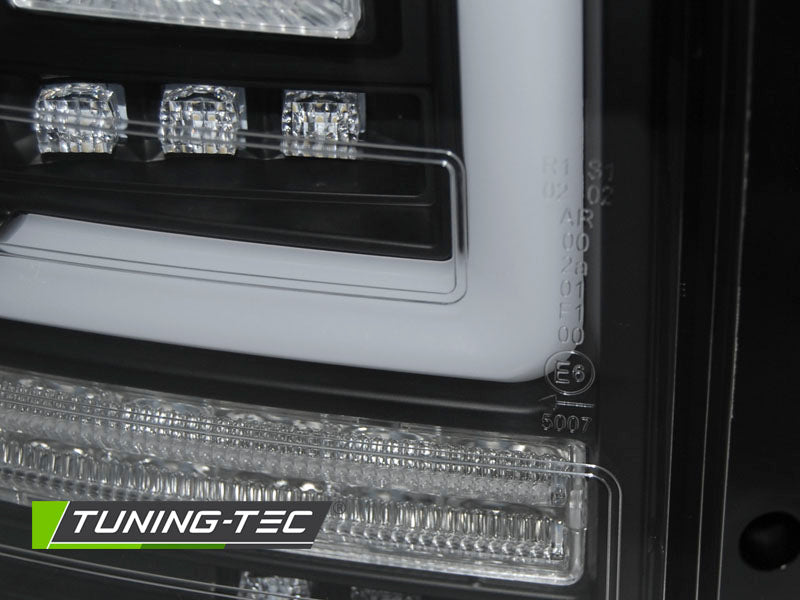 Tuning-Tec Voll LED Lightbar Rückleuchten für VW T5 03-09 schwarz mit dynamischen Blinker (Doppeltürer/Heckklappe)