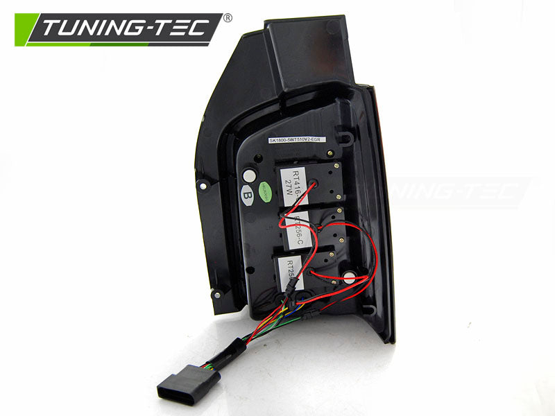 Tuning-Tec Voll LED Lightbar Rückleuchten für VW T5 GP 10-15 schwarz/rauch mit dynamischem Blinker