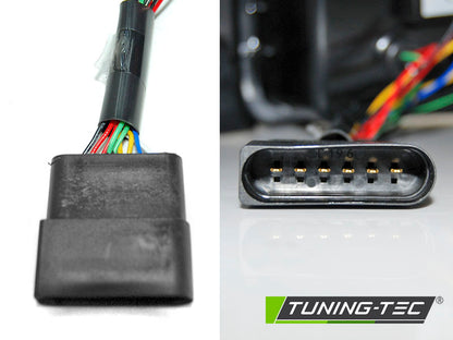 Tuning-Tec Voll LED Lightbar Rückleuchten für VW T5 GP 10-15 schwarz mit dynamischem Blinker (Flügeltürer/Heckklappe)