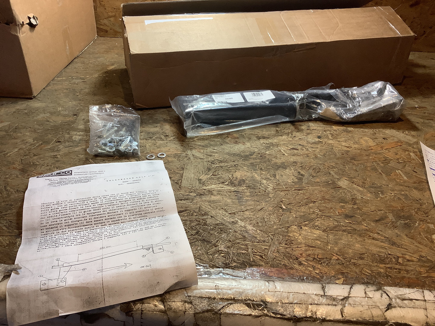 Sparco Sitzkonsole passend für Volkswagen Corrado 90-05/91/Golf I&II/Polo 86c & Seat Toledo 1991-1995- exkl. Schlitten