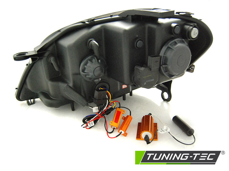 Tuning-Tec LED Tagfahrlicht Scheinwerfer für Mercedes Benz ML W164 05-08 chrom mit dynamischem LED Blinker