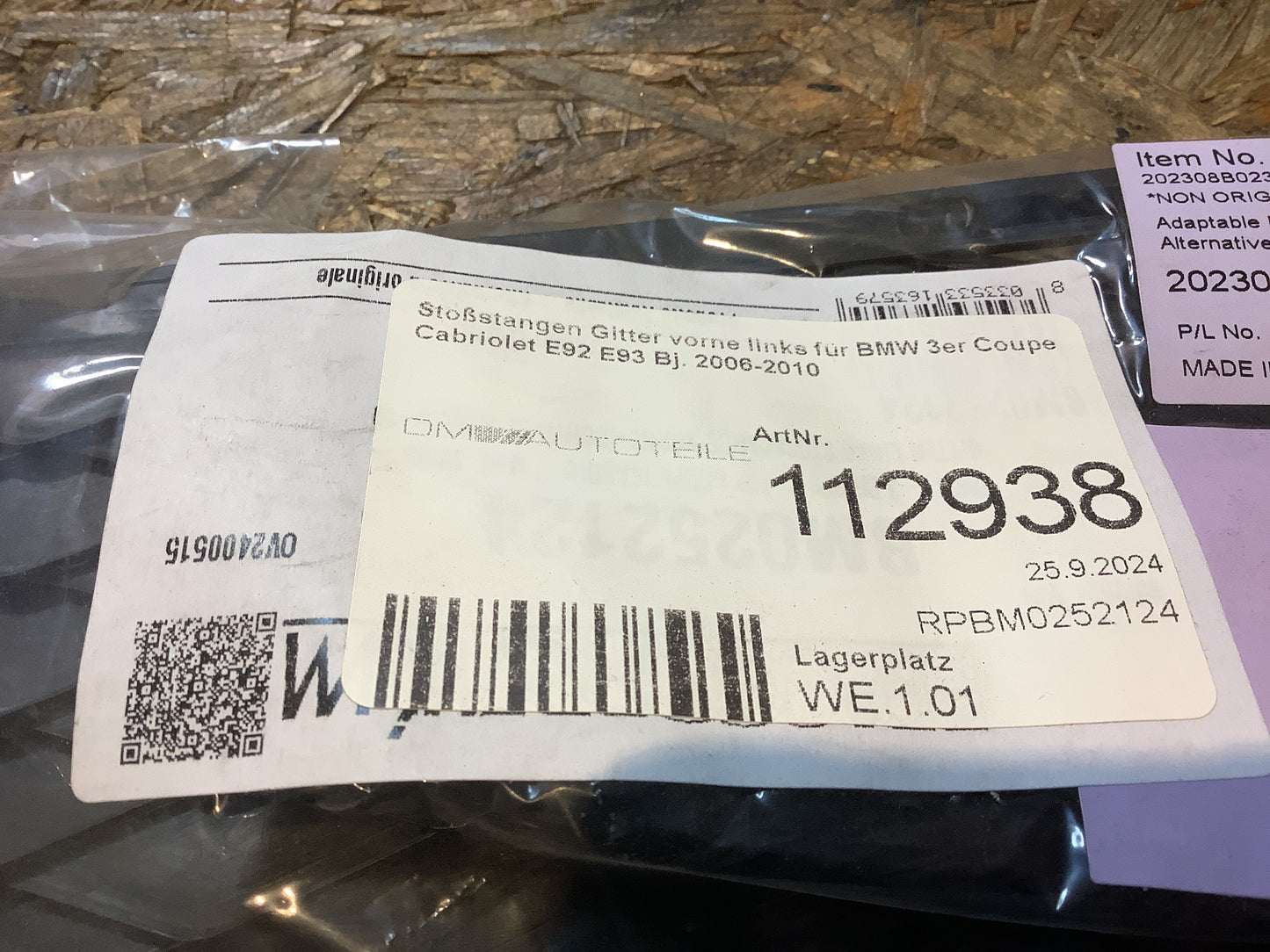 Stoßstangen Gitter vorne links für BMW 3er Coupe Cabriolet E92 E93 Bj. 2006-2010