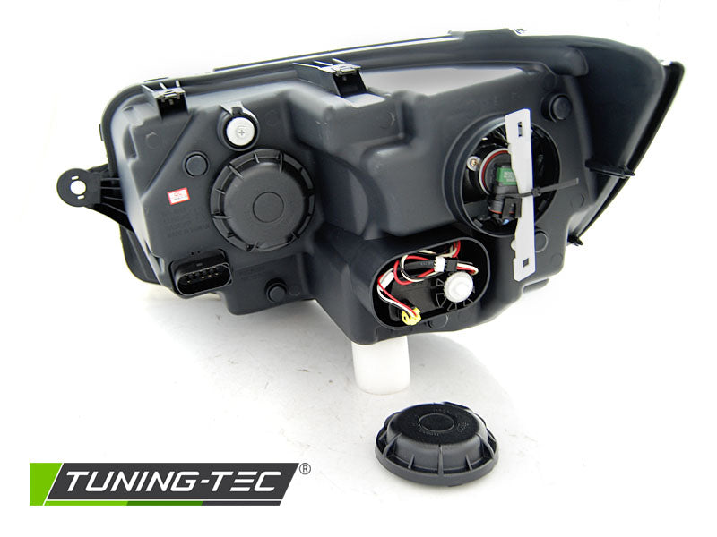 Tuning-Tec LED Tagfahrlicht Scheinwerfer für VW T6 15-19 chrom mit dynamischem Blinker