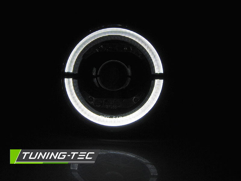 Tuning-Tec Voll LED Angel Eyes Scheinwerfer für Land Rover Defender 90 / 110 / 130 90-16 schwarz