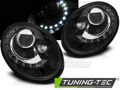 Tuning-Tec LED Tagfahrlicht Scheinwerfer für VW New Beetle 06-12 schwarz