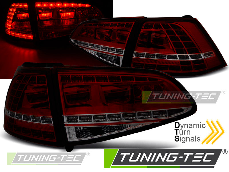 Tuning-Tec LED Rückleuchten für VW Golf 7 (VII) 13-17 rot/rauch mit dynamischem Blinker