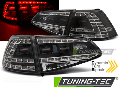 Tuning-Tec LED Rückleuchten für VW Golf 7 (VII) 13-17 schwarz/klar im GTI- mit dynamischem Blinker