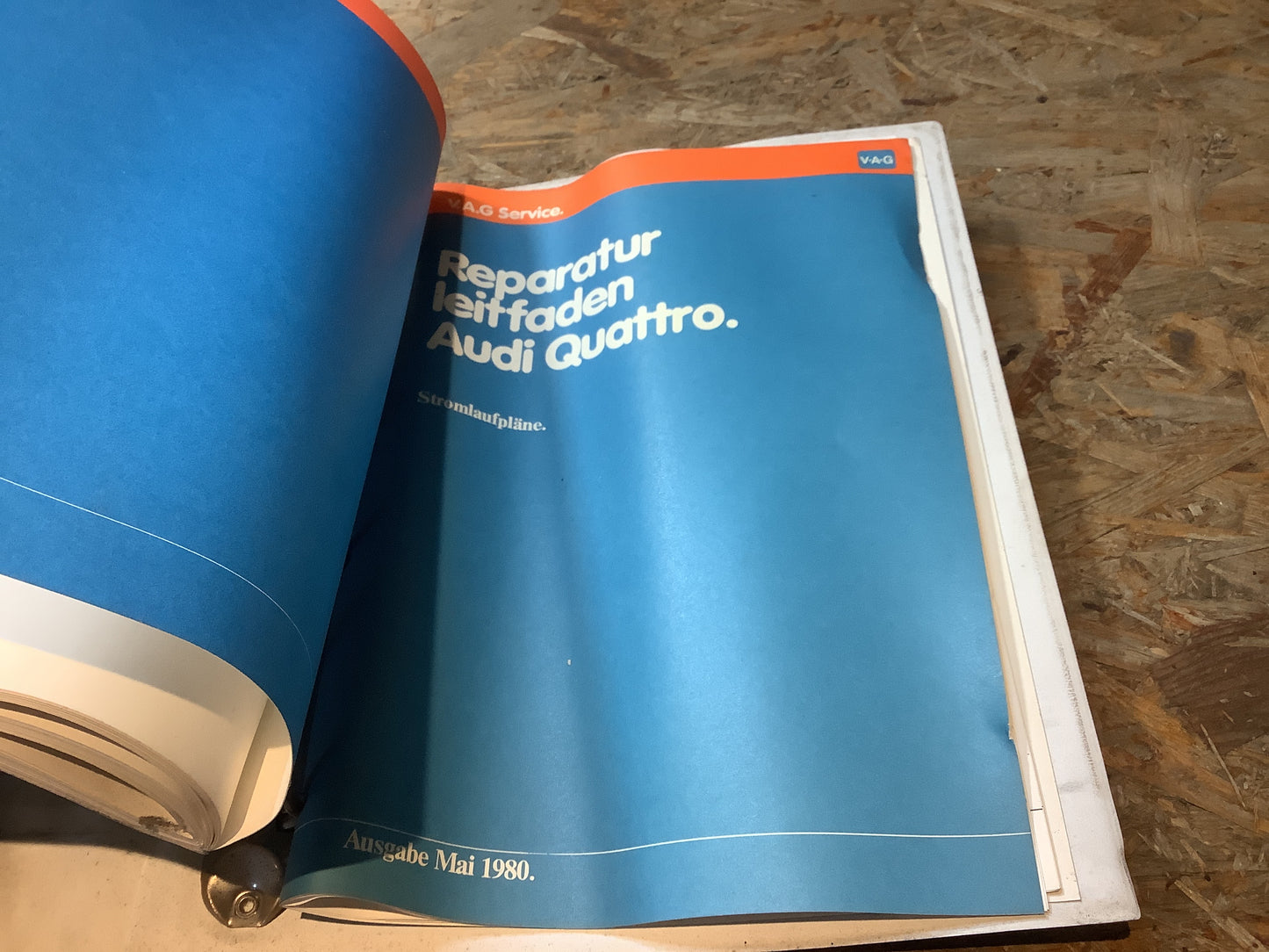 V.A.G Reperaturleitfaden Audi Quattro Vorläufige Instandsetzungshinweise & Stromlaufpläne Ausgabe Mai 1980
