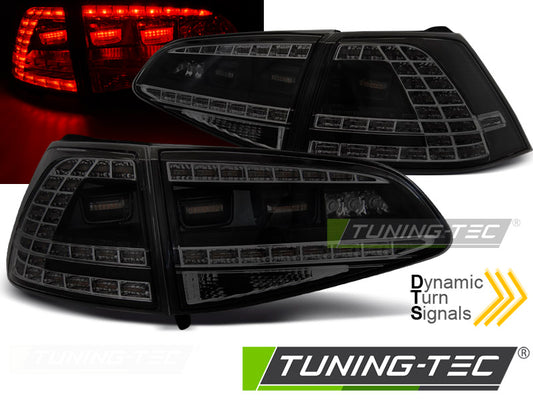 Tuning-Tec LED Rückleuchten für VW Golf 7 (VII) 13-17 schwarz/rauch mit dynamischem Blinker