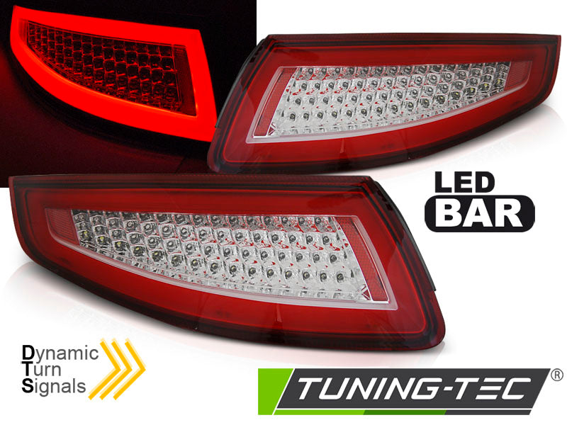 Tuning-Tec Voll LED Rückleuchten für Porsche 911 997 (1.Generation) 04-09 rot/klar mit dynamischem Blinker
