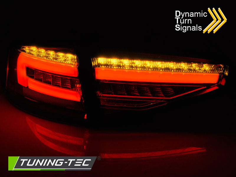 Tuning-Tec Voll LED Lightbar Rückleuchten für Audi A4 B8 (8K) Facelift Limousine 12-15 rot/klar mit dynamischem Blinker