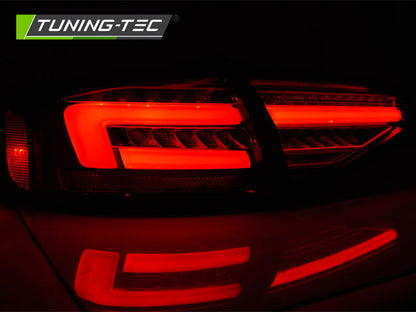 Tuning-Tec Voll LED Lightbar Rückleuchten für Audi A4 B8 (8K) Facelift Limousine 12-15 schwarz/rauch mit dynamischem Blinker