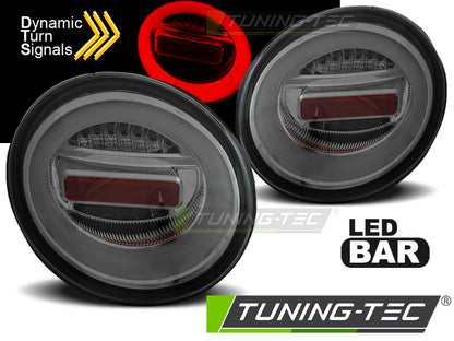 Tuning-Tec LED Lightbar Rückleuchten für VW New Beetle 98-05 chrom/rauch mit dynamischem LED Blinker