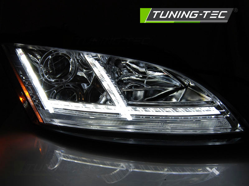Tuning-Tec Xenon LED Tagfahrlicht Scheinwerfer für Audi TT 8J 06-10 chrom mit Kurvenlicht