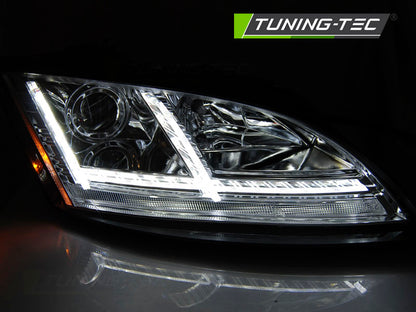 Tuning-Tec Xenon LED Tagfahrlicht Scheinwerfer für Audi TT 8J 06-10 chrom mit Kurvenlicht