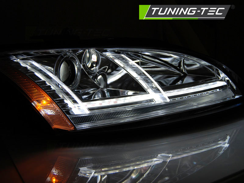 Tuning-Tec Xenon LED Tagfahrlicht Scheinwerfer für Audi TT 8J 06-10 chrom mit Kurvenlicht