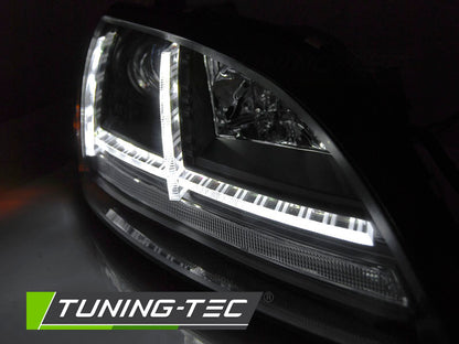 Tuning-Tec Xenon LED Tagfahrlicht Scheinwerfer für Audi TT 8J 06-10 schwarz mit Kurvenlicht