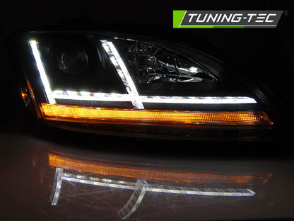 Tuning-Tec Xenon LED Tagfahrlicht Scheinwerfer für Audi TT 8J 06-10 schwarz mit Kurvenlicht