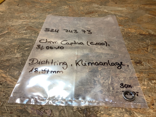 Chevrolet Captiva (C100), Bj. 06-10 Dichtring, Klimaanlage 18,97mm Original GM NEU