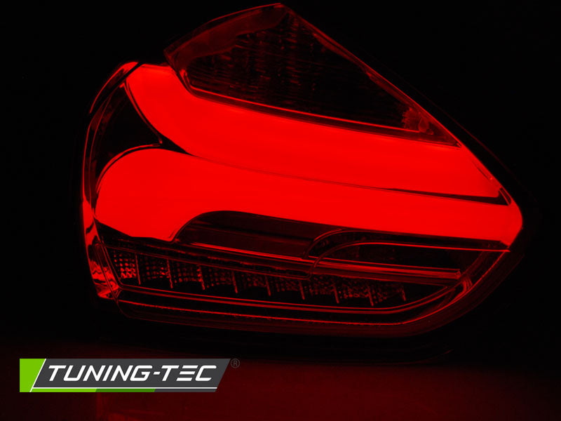 Tuning-Tec Voll LED Lightbar Rückleuchten für Ford Focus MK3 15-18 rot/klar mit dynamischem Blinker