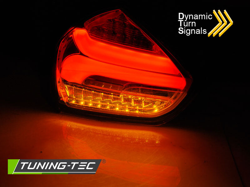 Tuning-Tec Voll LED Lightbar Rückleuchten für Ford Focus MK3 15-18 chrom/rauch mit dynamischem Blinker