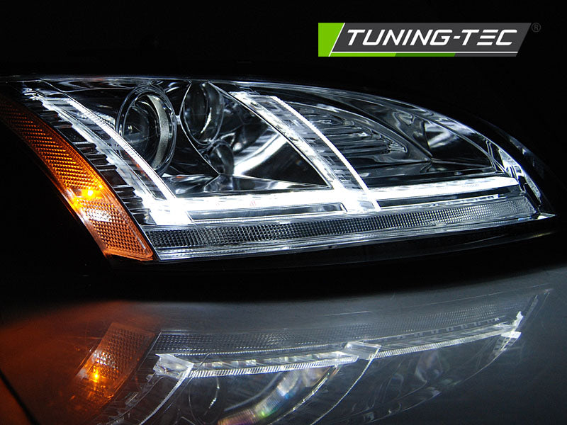 Tuning-Tec Xenon LED Tagfahrlicht Scheinwerfer für Audi TT 8J 10-14 chrom mit Kurvenlicht