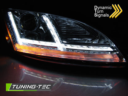 Tuning-Tec Xenon LED Tagfahrlicht Scheinwerfer für Audi TT 8J 10-14 chrom mit Kurvenlicht