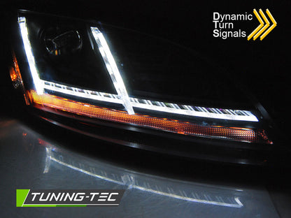 Tuning-Tec Xenon LED Tagfahrlicht Scheinwerfer für Audi TT 8J 10-14 schwarz mit Kurvenlicht