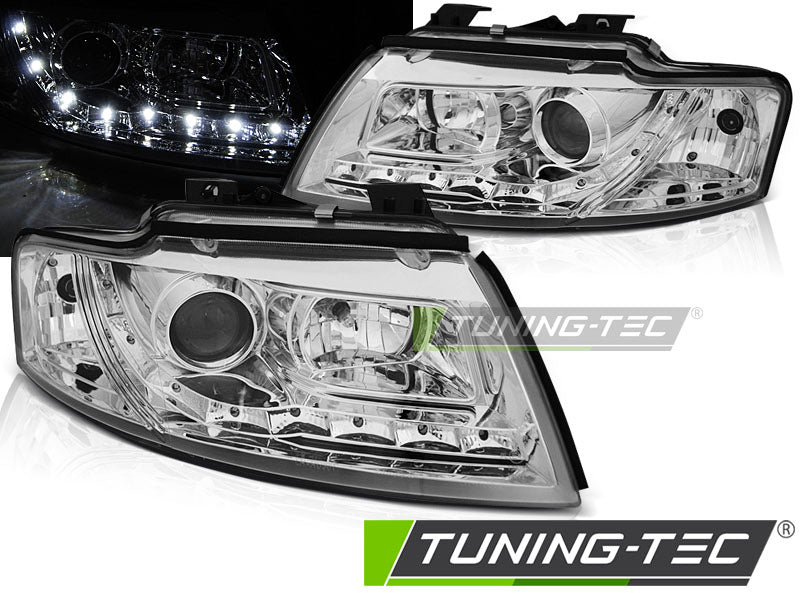 Tuning-Tec LED Tagfahrlicht Scheinwerfer für Audi A4 B6 Cabrio (8H) 02-06 chrom
