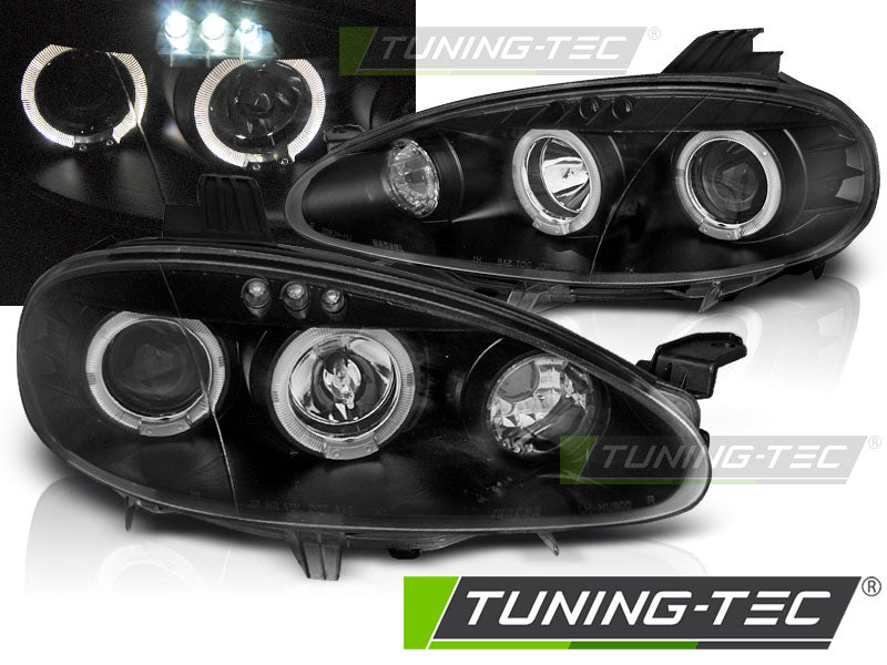 Tuning-Tec LED Angel Eyes Scheinwerfer für Mazda MX5 01-05 schwarz