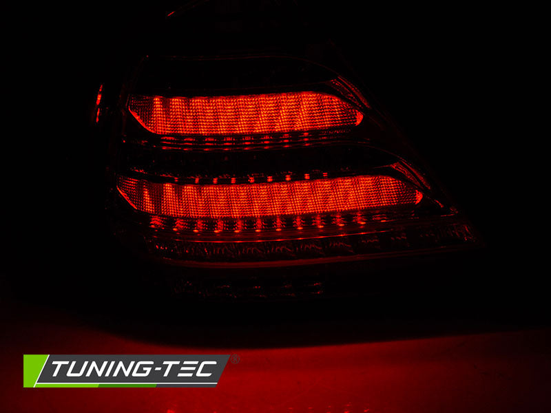 Tuning-Tec Voll LED Lightbar Rückleuchten für Mercedes Benz C-Klasse W203 00-04 rauch mit dynamischem Blinker
