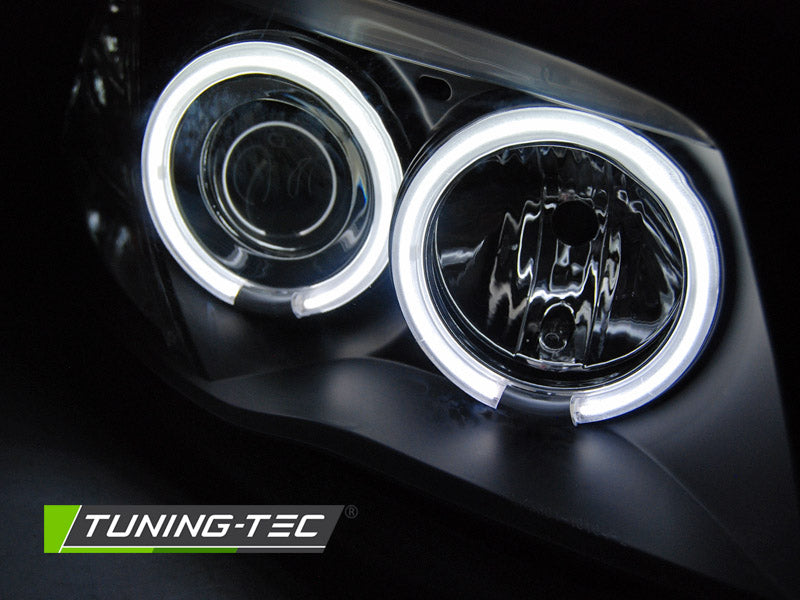 Tuning-Tec CCFL Angel Eyes Scheinwerfer für BMW 1er E81, E82, E87, E88 04-11 schwarz