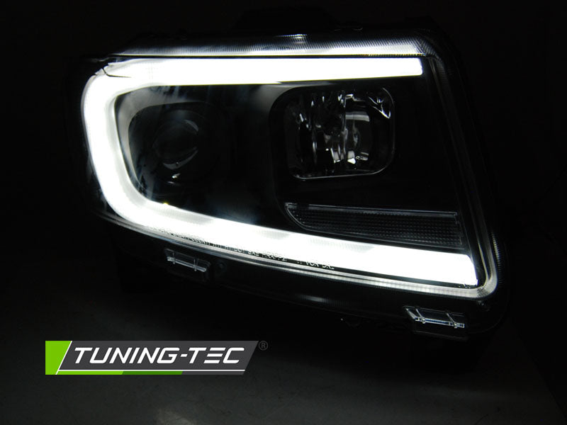 Tuning-Tec LED Tagfahrlicht Scheinwerfer für Jeep Grand Cherokee 11-13 schwarz mit LED Blinker LTI