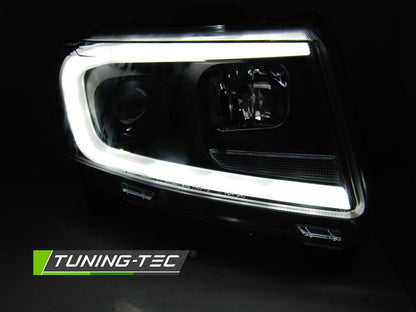 Tuning-Tec LED Tagfahrlicht Scheinwerfer für Jeep Grand Cherokee 11-13 schwarz mit LED Blinker LTI