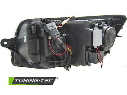 Tuning-Tec LED Tagfahrlicht Scheinwerfer für VW T6 15-19 schwarz mit dynamischem LED Blinker