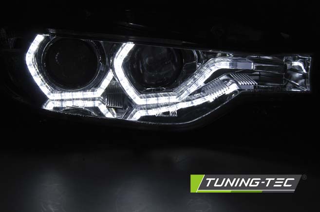Tuning-Tec LED Angel Eyes Scheinwerfer für BMW 3er F30/F31 Lim./Touring 15-18 chrom dynamisch