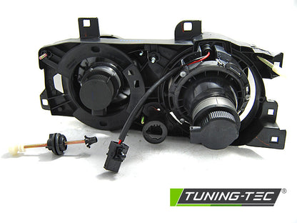 Tuning-Tec Scheinwerfer für BMW 5er E34 /7er E32 86-95 schwarz mit Fadenkreuz